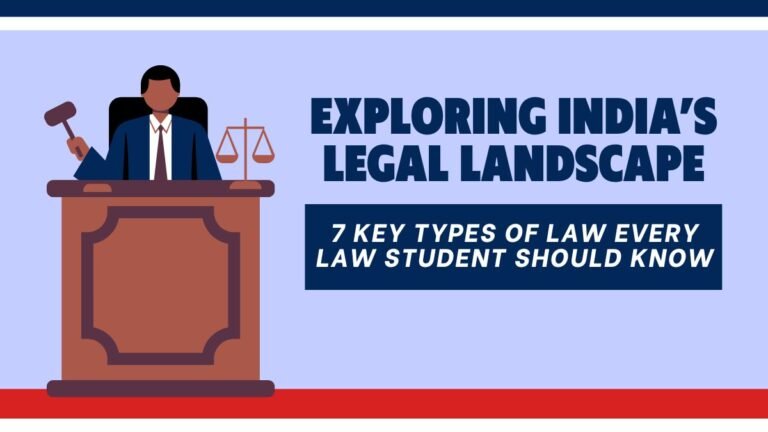 Exploring India’s Legal Landscape: 7 Key Types of Law Every Law Student Should Know